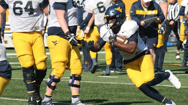 West Virginia running back Jaylen Anderson